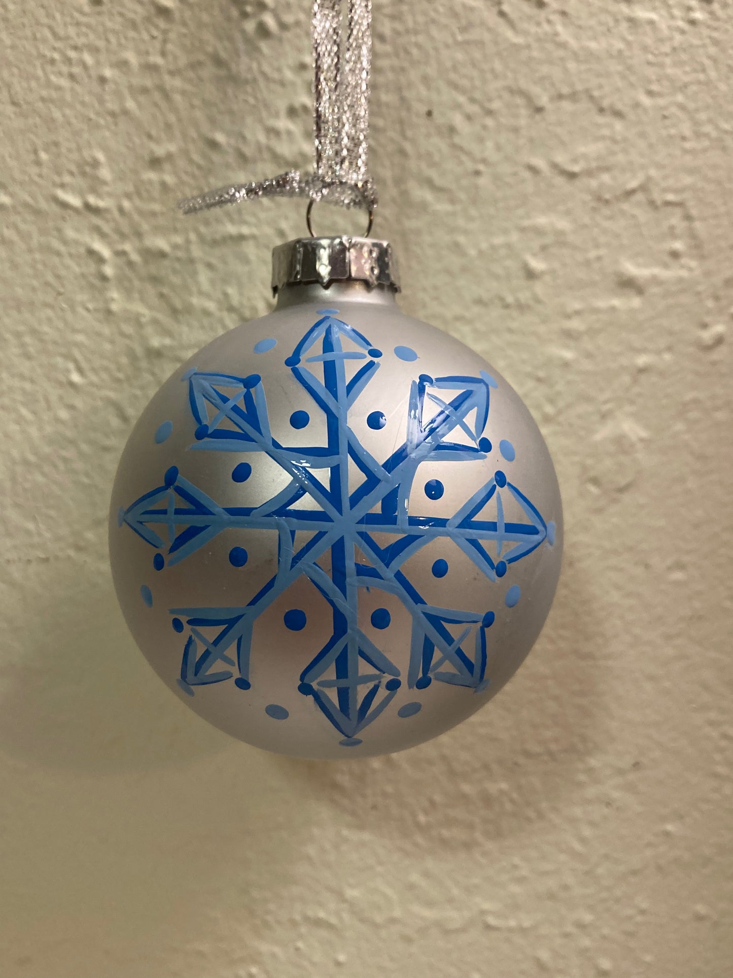 Glass Pinstriped Ornament