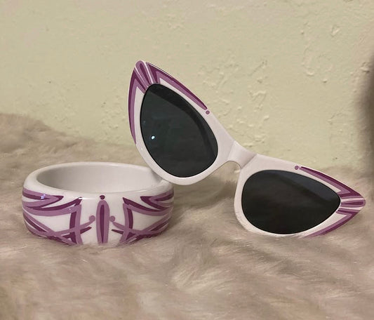 Bangle & Sunnies Set - White SET