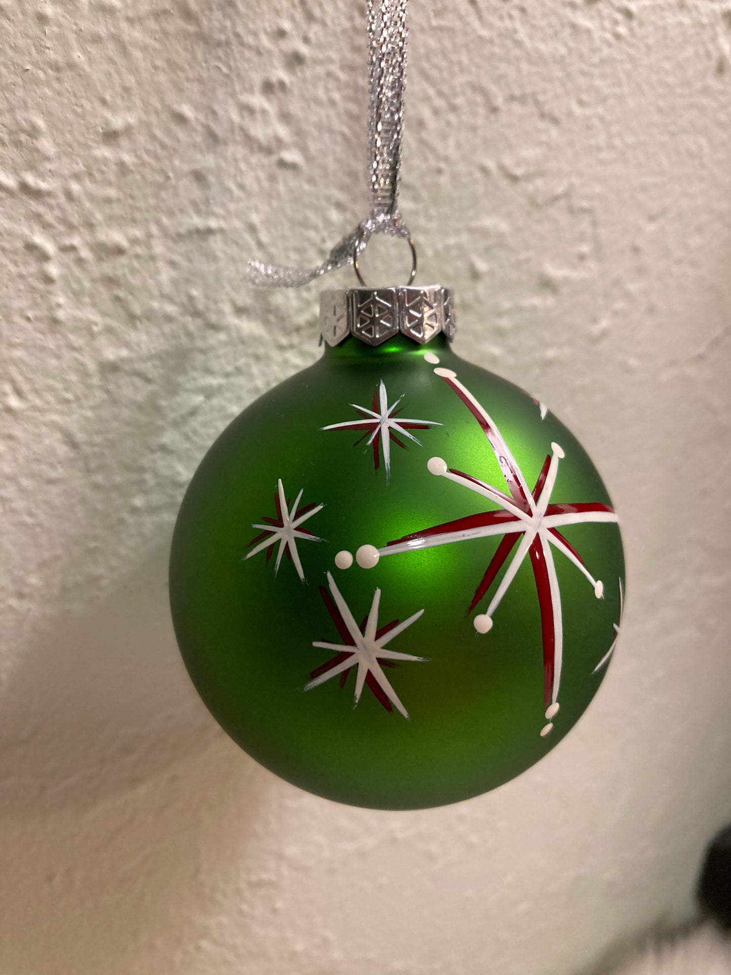 Glass Pinstriped Ornament